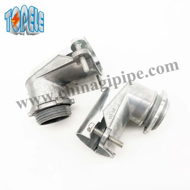Conector flex squeeze de 90 de grade