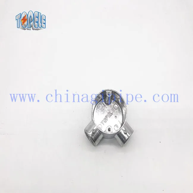 Unghi Way BS 4568/BS 31 aluminiu Circular Box